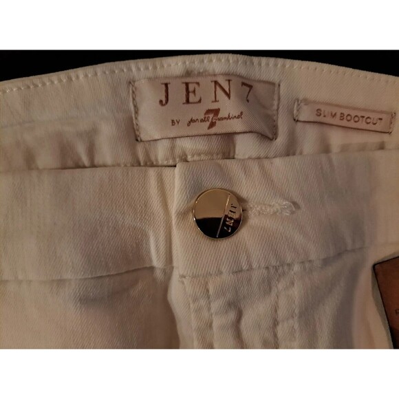 7 For All Mankind Jen 7 Slim Bootcut Jeans Seven White Women's size 14 NWT! - Picture 7 of 11